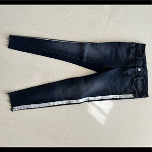 Zara black jeans with silver side detail